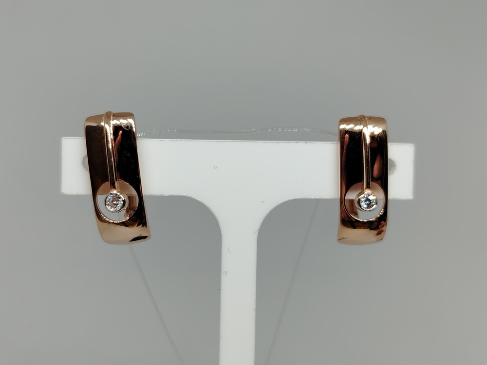 СЕРЬГИ С КАМНЕМ (Au 585)