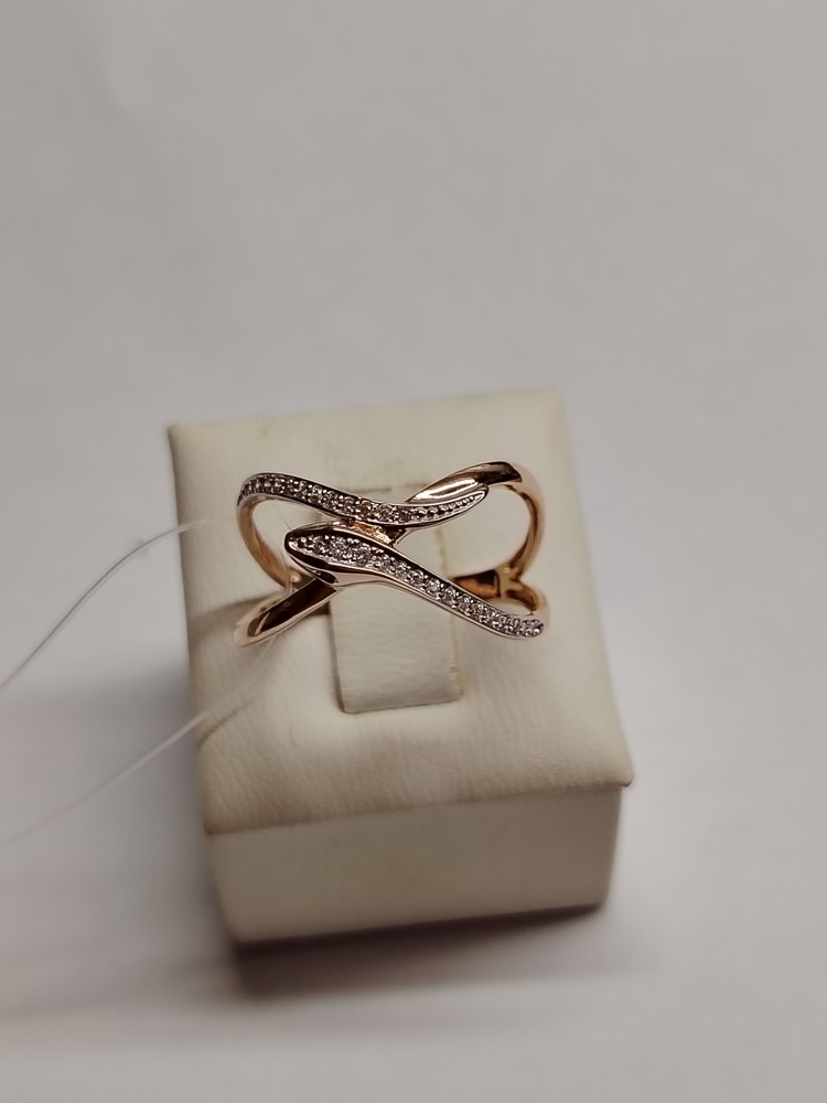 КОЛЬЦО С КАМНЯМИ (Au 585)