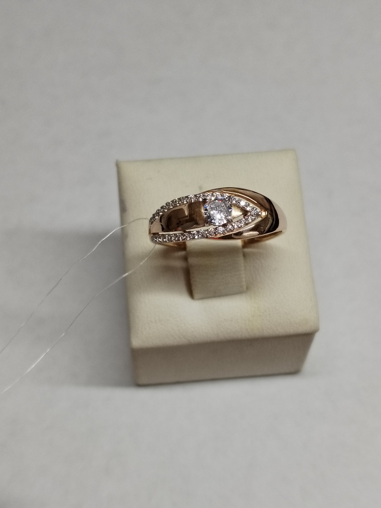 КОЛЬЦО С КАМНЯМИ (Au 585)