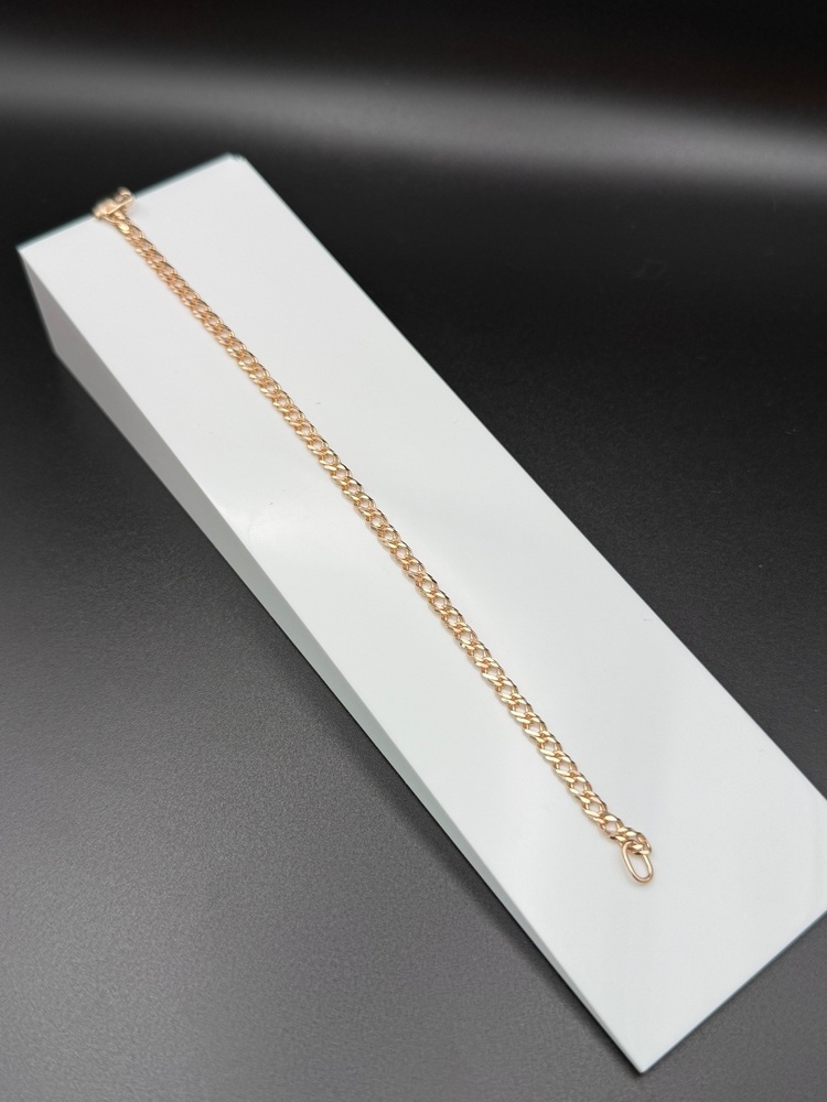 БРАСЛЕТ ПОЛНОВЕСНЫЙ Ромб двойной (Au 585)