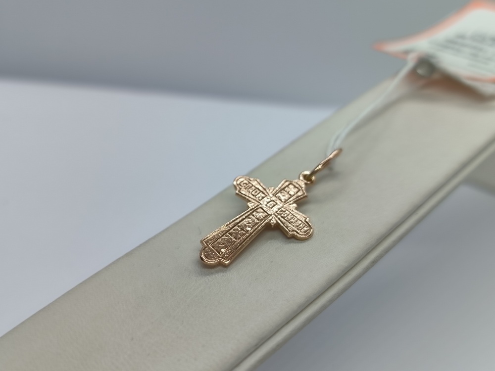 ПОДКБК585 ПОДВЕСКА КРЕСТ БЕЗ КАМНЯ (Au 585)