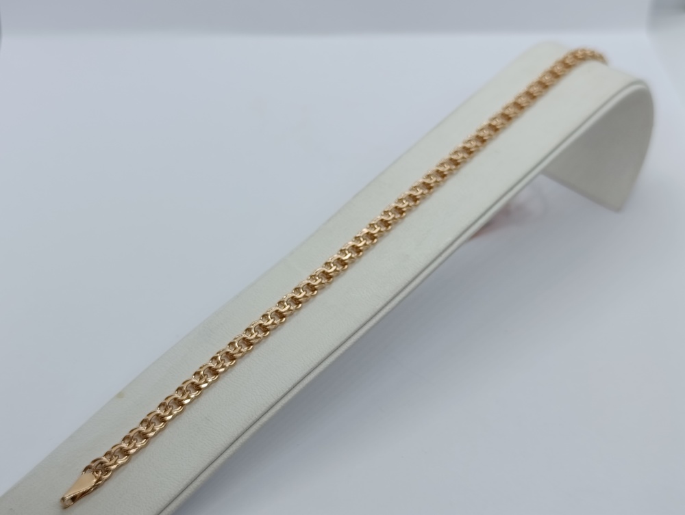 БЛБ585 БРАСЛЕТ ПОЛНОВЕСНЫЙ Бисмарк (Au 585)