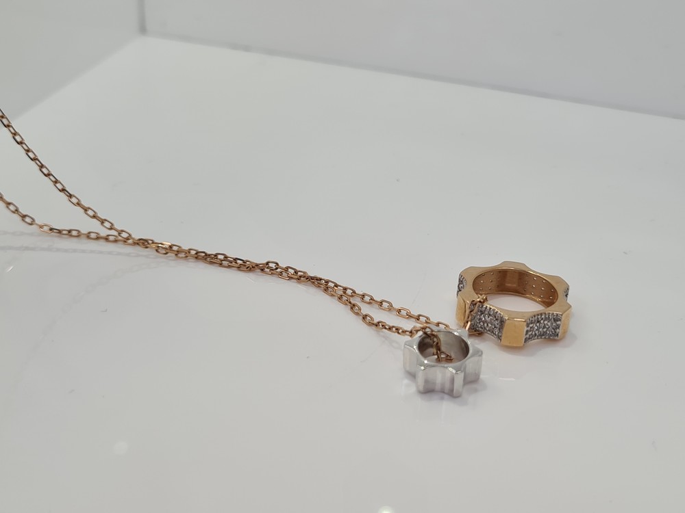 КОЛЬЕ С КАМНЯМИ (Au 585)