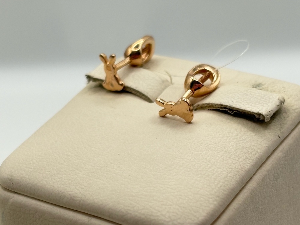 СЕРЬГИ ПУСЕТЫ без камня (Au 585)