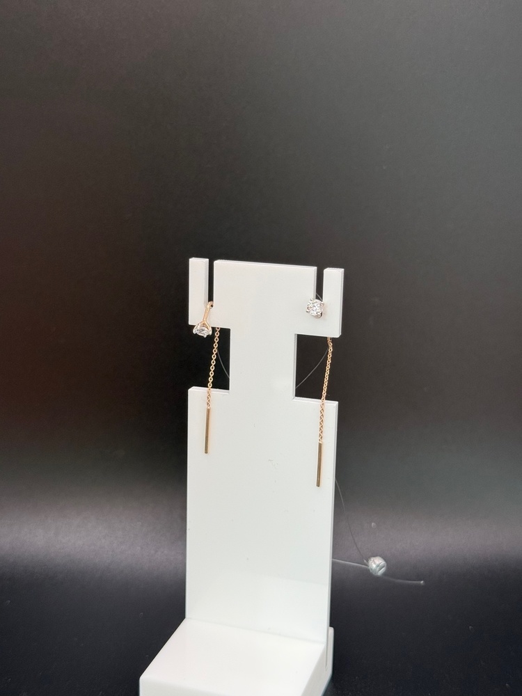 СЕРЬГИ ПРОДЕВКИ с камнем (Au 585)