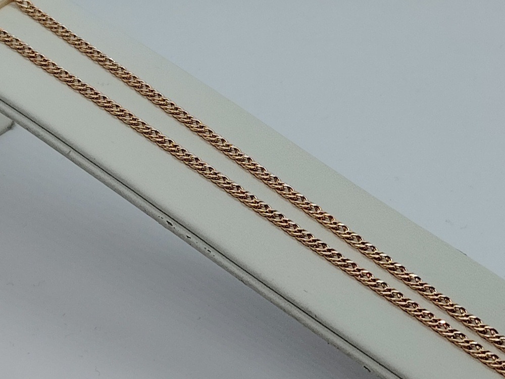 ЦЕПЬ ПУСТОТЕЛАЯ Ромб двойной (Au 585)