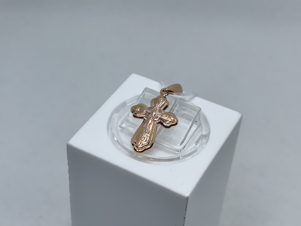 ПОДВЕСКА КРЕСТ БЕЗ КАМНЯ (Au 585)