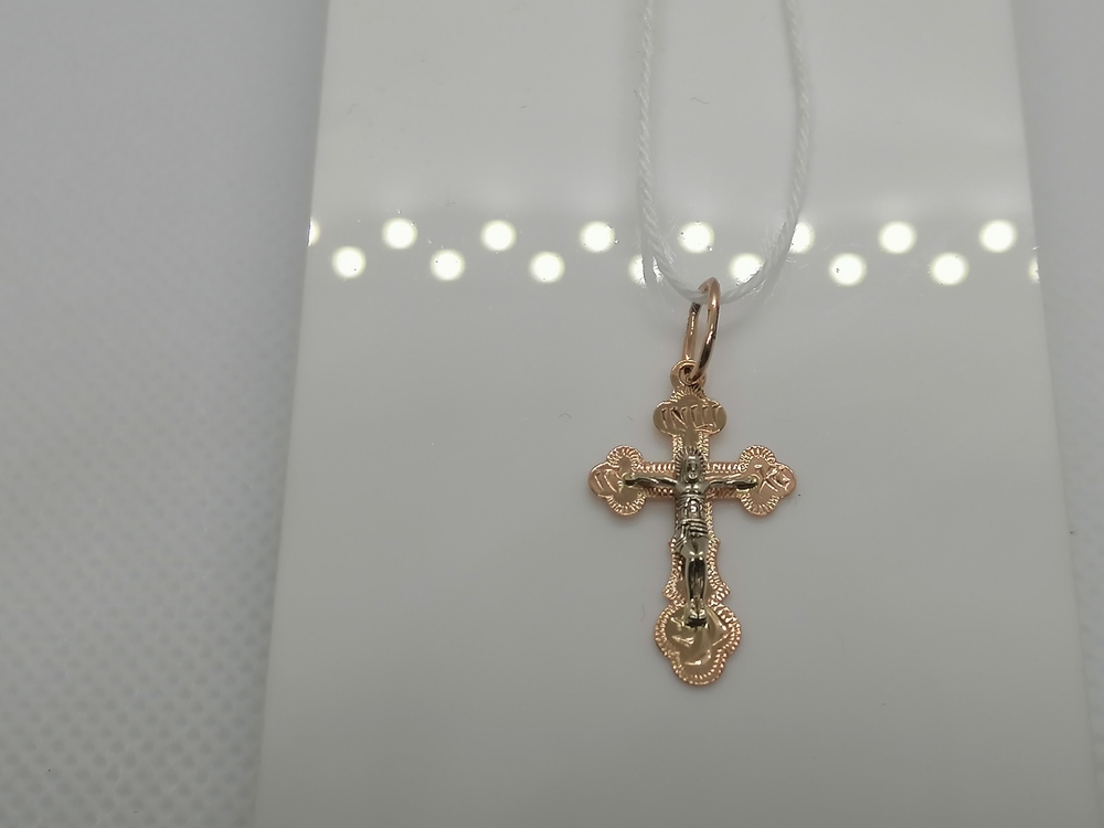 ПОДВЕСКА КРЕСТ БЕЗ КАМНЯ (Au 585)