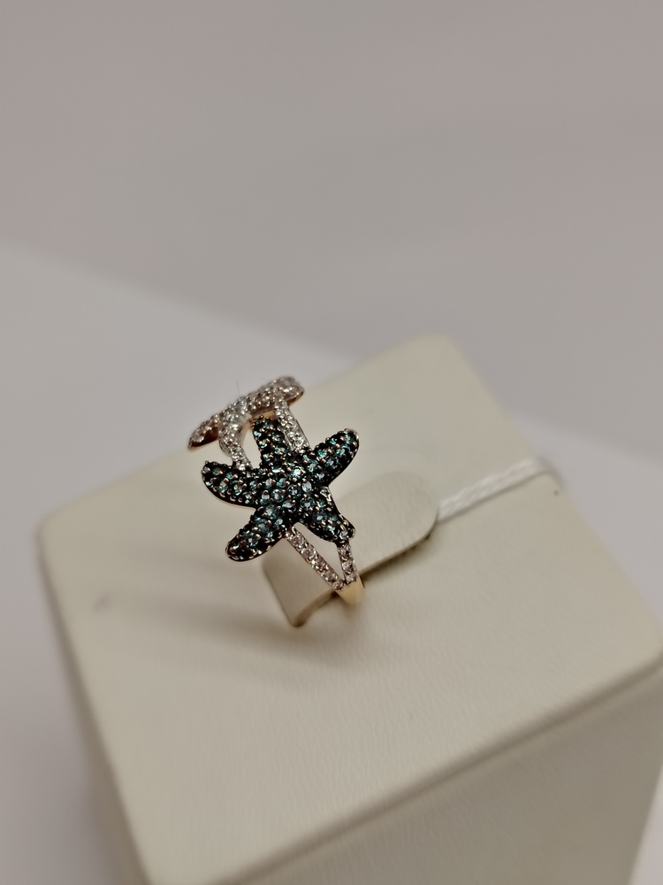 КОЛЬЦО С КАМНЯМИ (Au 585)