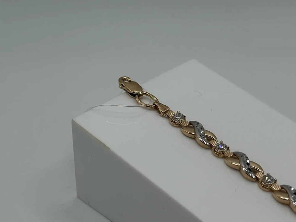 БРАСЛЕТ ФАНТАЗИЯ с камнями (Au 585)