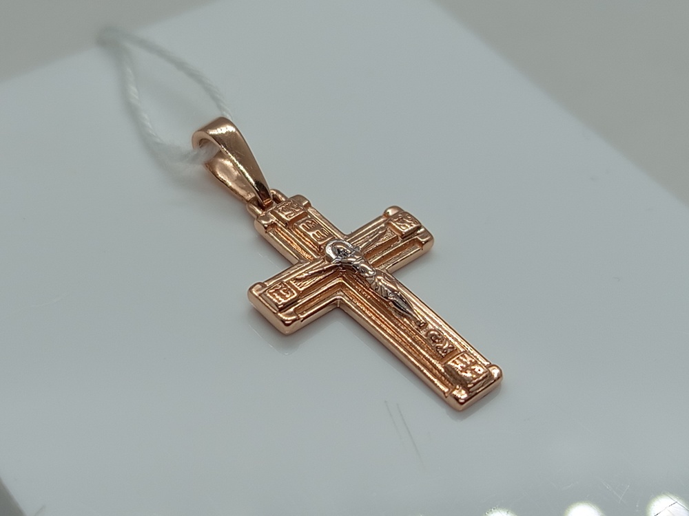 ПОДВЕСКА КРЕСТ БЕЗ КАМНЯ (Au 585)
