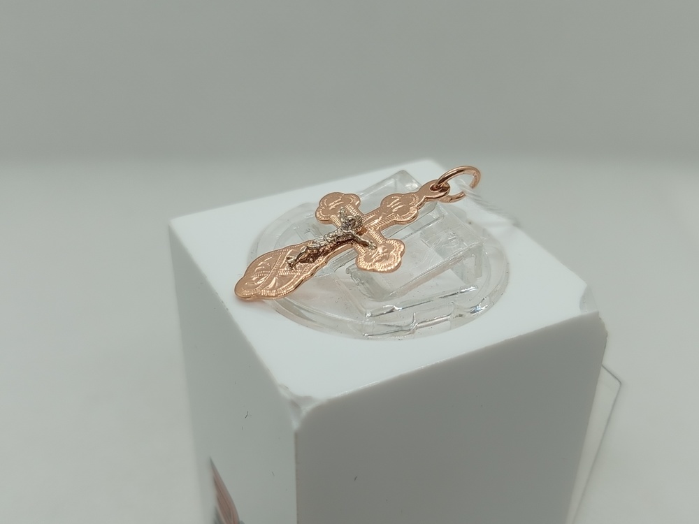 ПОДКБК585 ПОДВЕСКА КРЕСТ БЕЗ КАМНЯ (Au 585)