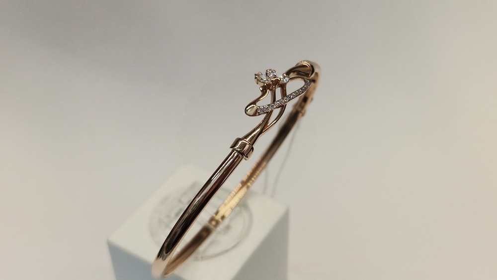 БРАСЛЕТ ЖЕСТКИЙ С КАМНЯМИ (Au 585)