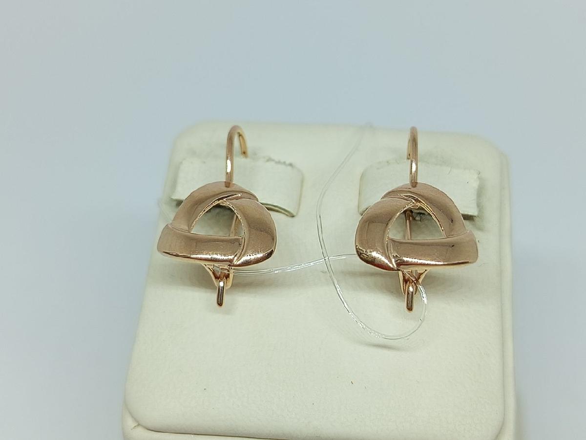 СЕРЬГИ ПЕТЕЛЬКА без камня (Au 585)