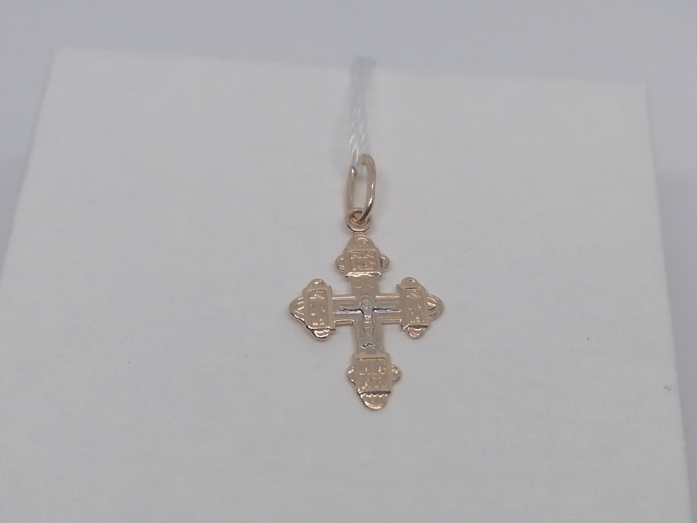 ПОДВЕСКА КРЕСТ БЕЗ КАМНЯ (Au 585)