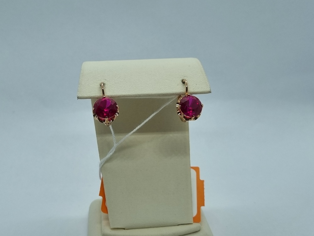 СЕРЬГИ С КАМНЕМ (Au 583)