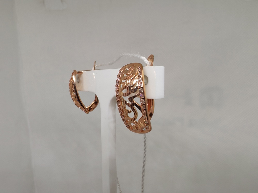 СКМИ585 СЕРЬГИ С КАМНЯМИ (Au 585)