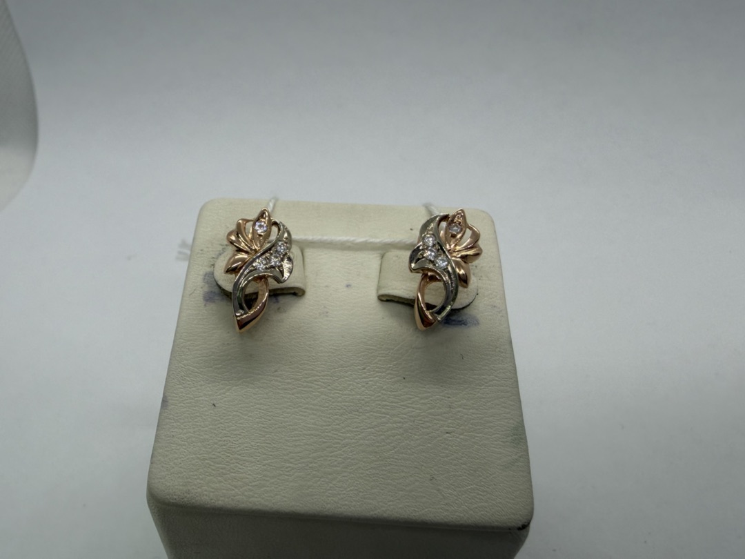 СКМИ585 СЕРЬГИ С КАМНЯМИ (Au 585)