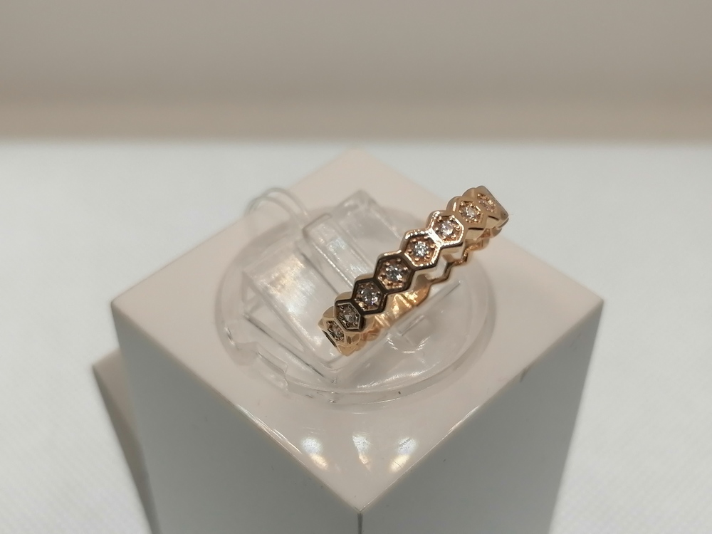 КОЛЬЦО С КАМНЯМИ (Au 585)