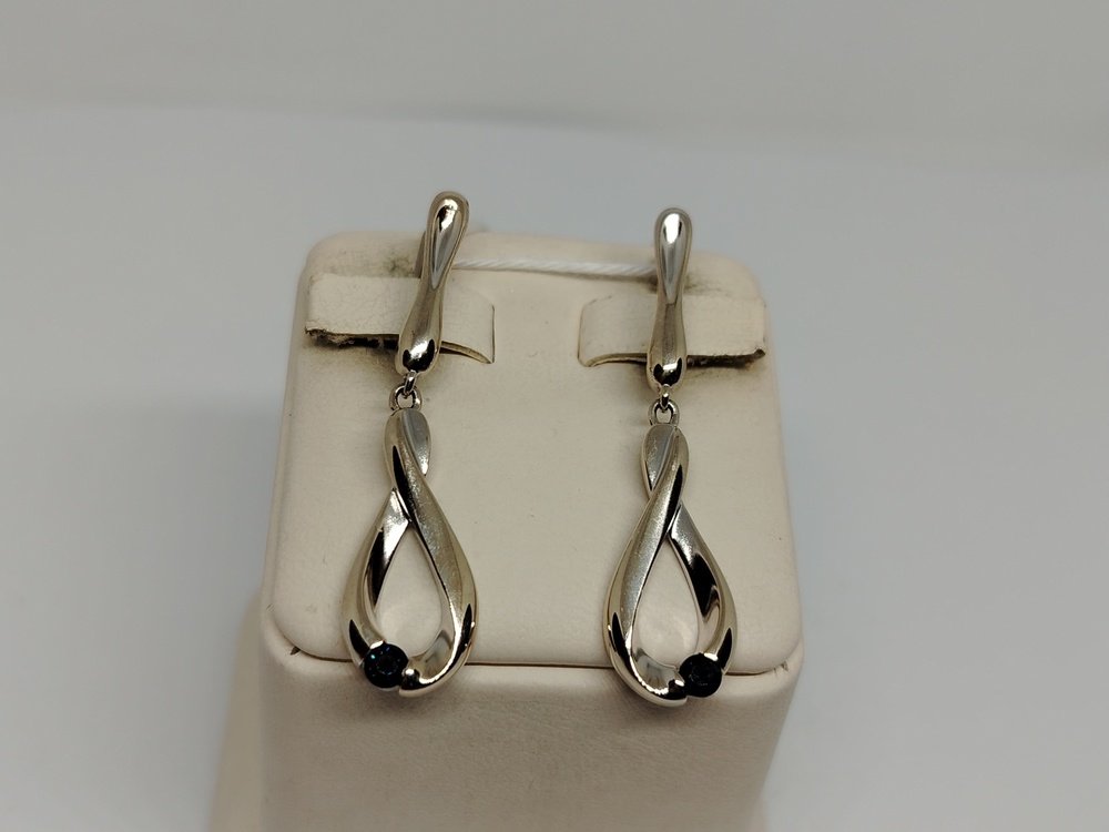 СЕРЬГИ С КАМНЕМ (Au 585)