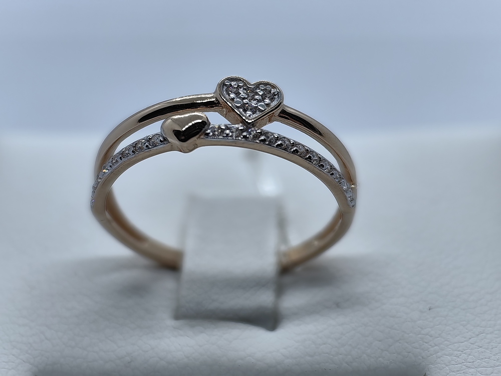 КОЛЬЦО С КАМНЯМИ (Au 585)