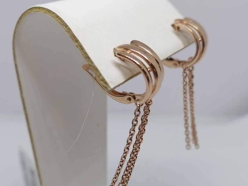 01-208583 СЕРЬГИ БЕЗ КАМНЯ (Au 585)