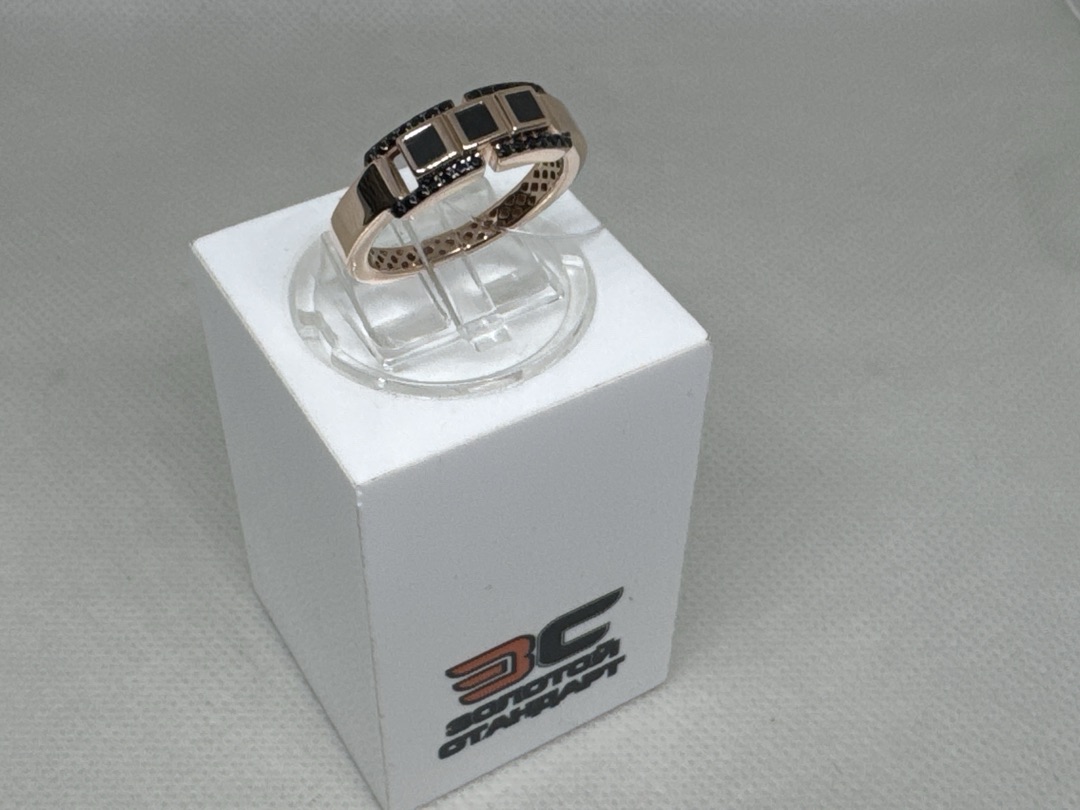 КОЛЬЦО ПЕЧАТКА с камнями (Au 585)