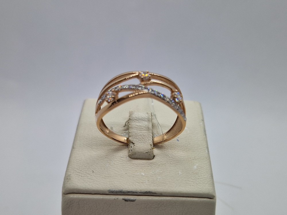 КОЛЬЦО С КАМНЯМИ (Au 585)