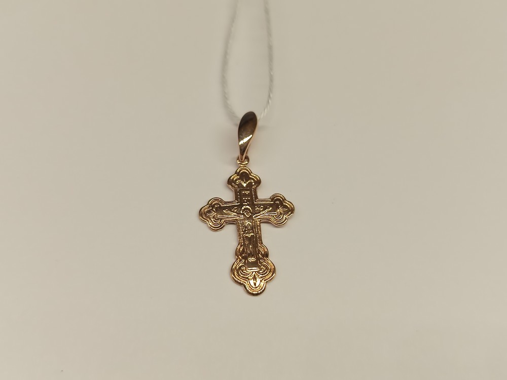 ПОДВЕСКА КРЕСТ БЕЗ КАМНЯ (Au 585)