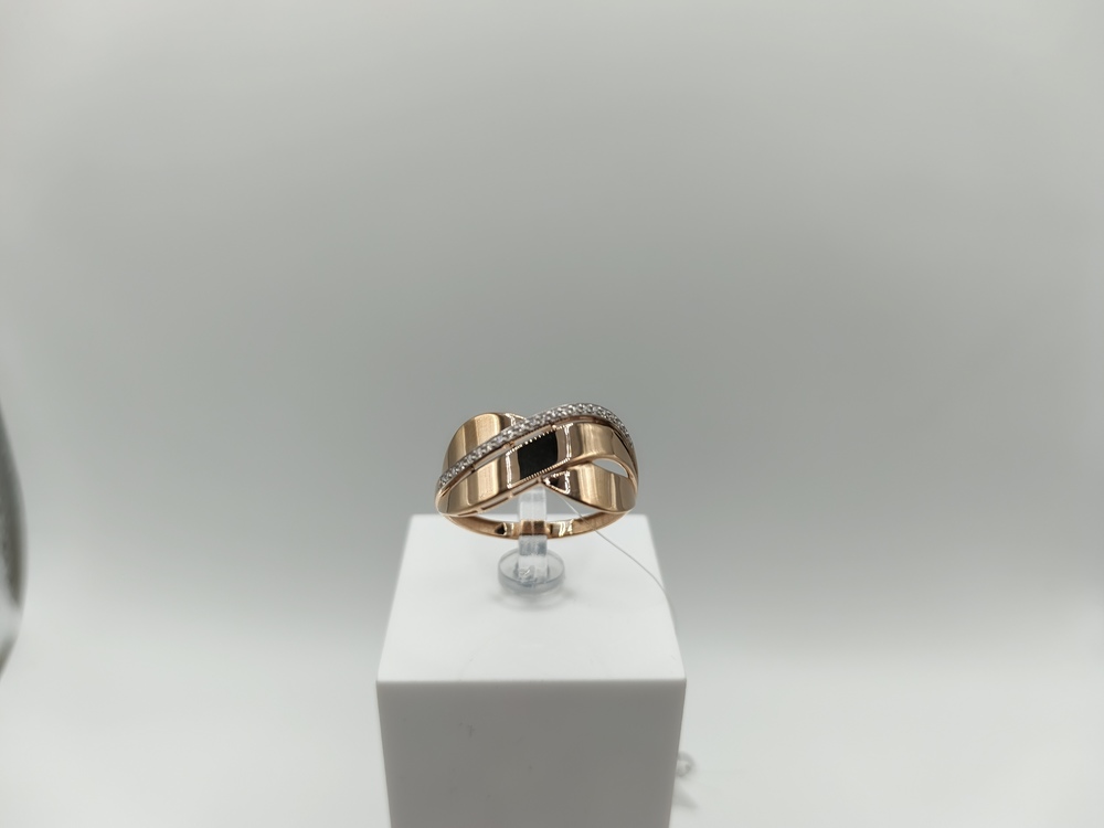 КОЛЬЦО С КАМНЯМИ (Au 585)