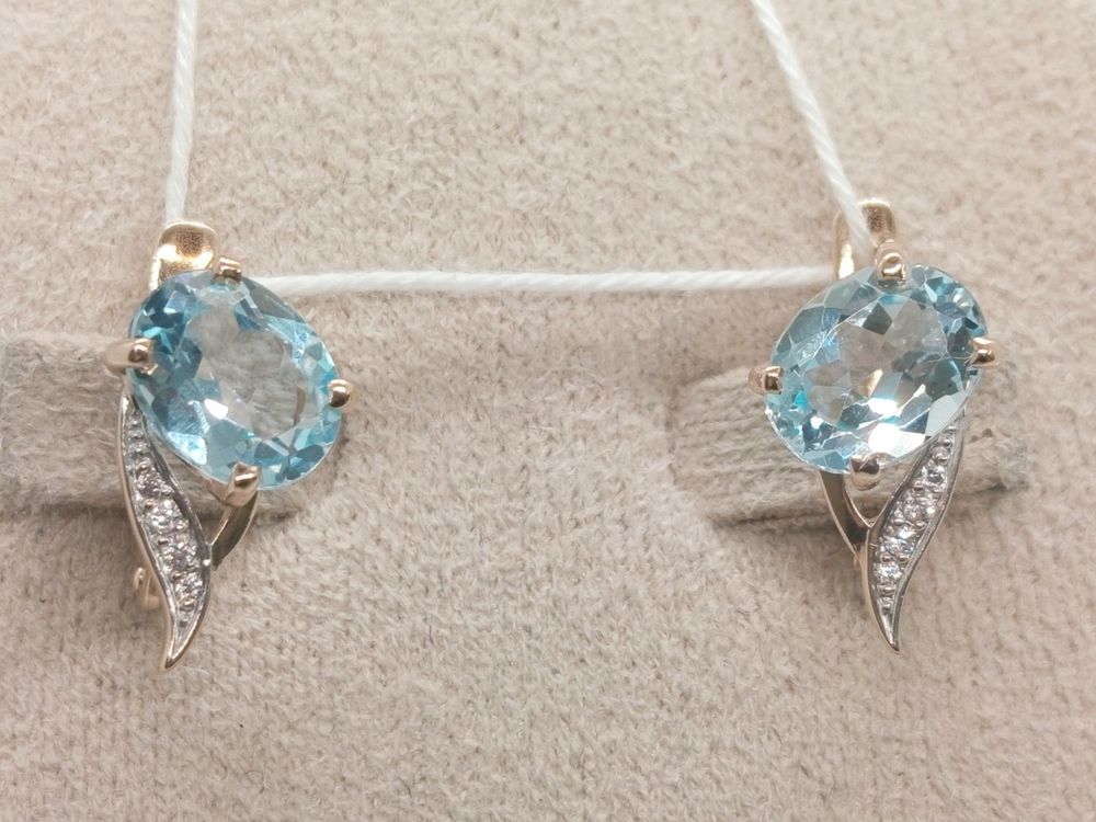 СЕРЬГИ С КАМНЕМ (Au 585)