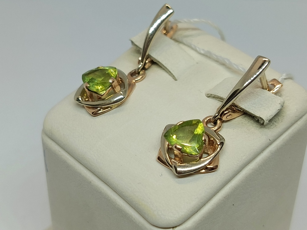 СЕРЬГИ С КАМНЕМ (Au 585)