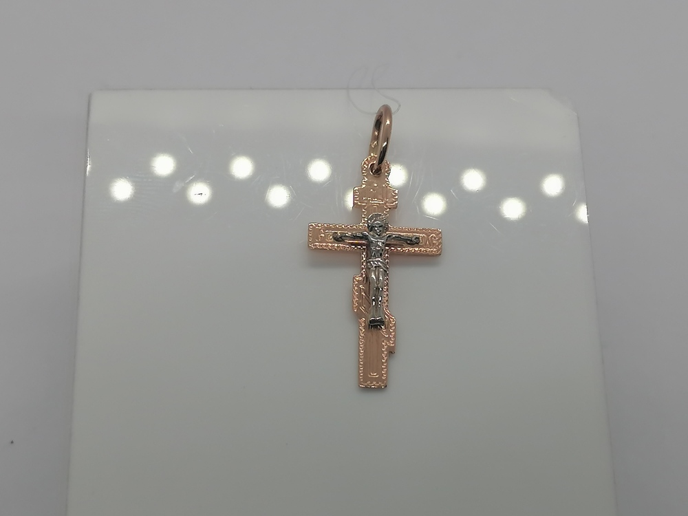 810-00268-10-00-00-02 ПОДВЕСКА КРЕСТ без камня (Au 585)