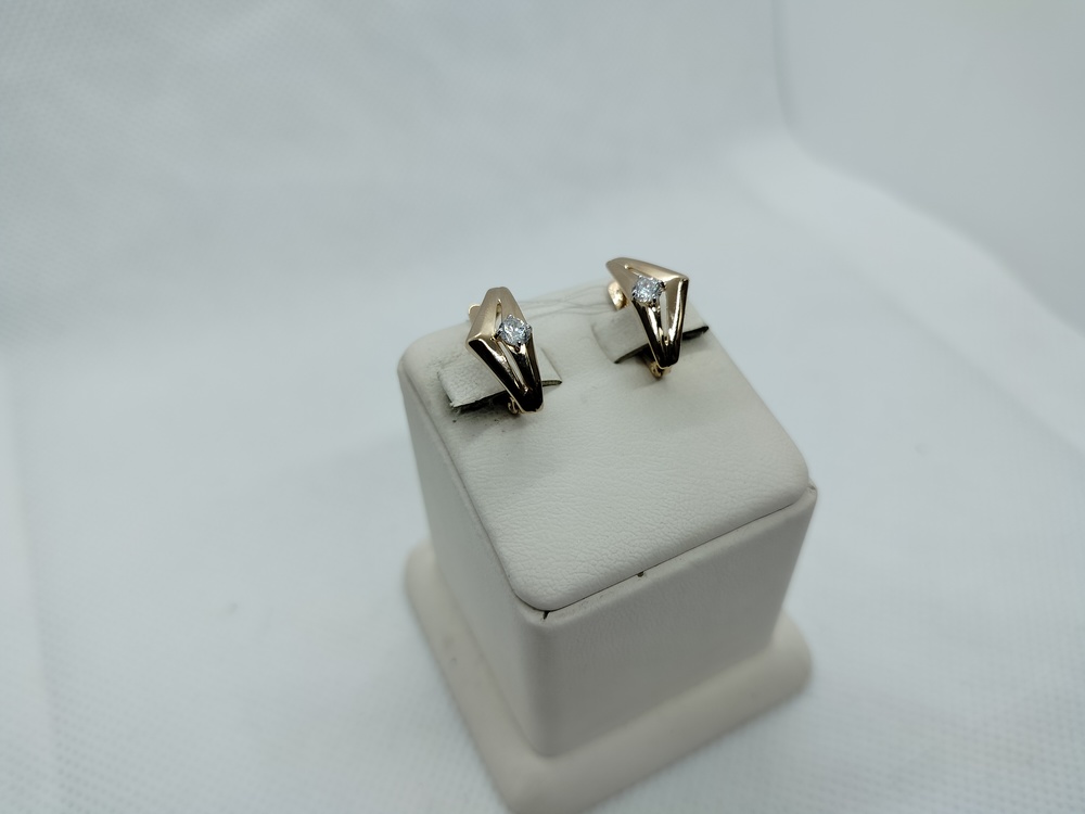 СЕРЬГИ С КАМНЕМ (Au 585)