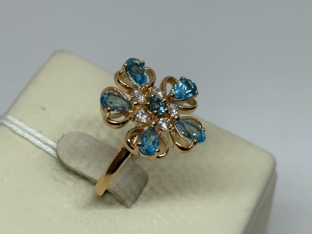 КОЛКМИ585 КОЛЬЦО С КАМНЯМИ (Au 585)