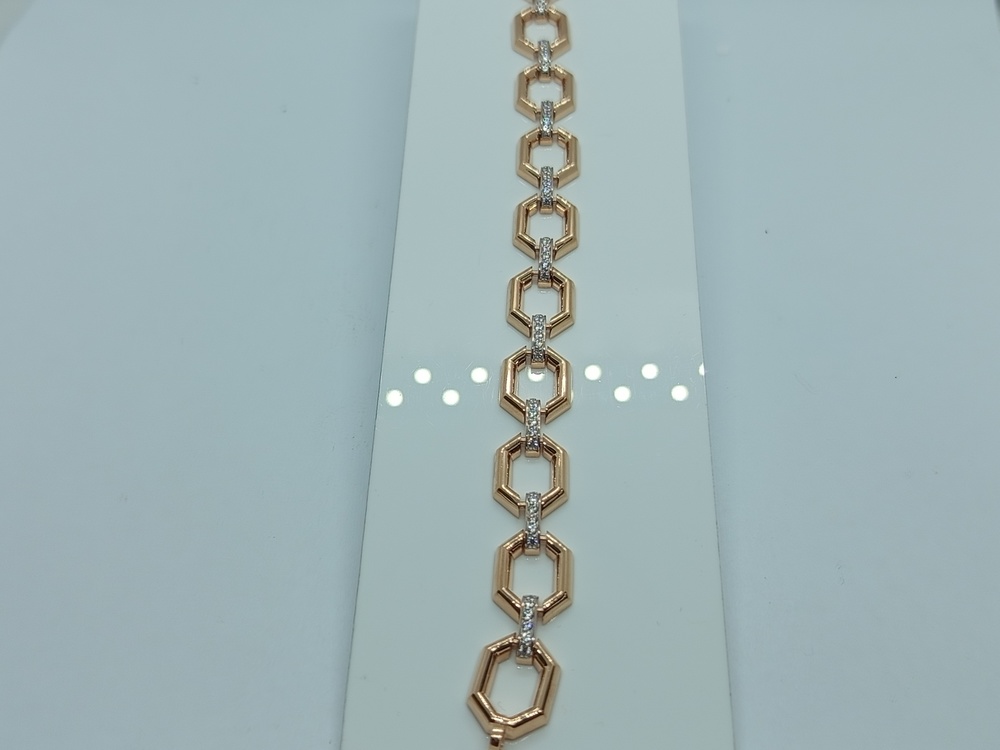 БРАСЛЕТ ФАНТАЗИЯ с камнями (Au 585)