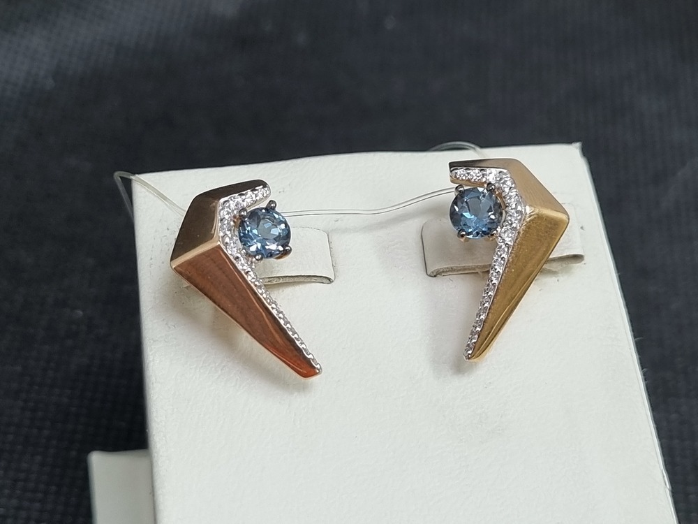 02-52-0356-09 СЕРЬГИ С КАМНЯМИ (Au 585)