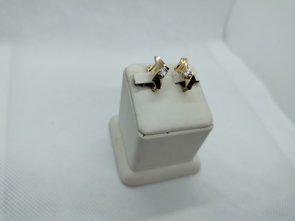 СЕРЬГИ С КАМНЕМ (Au 585)