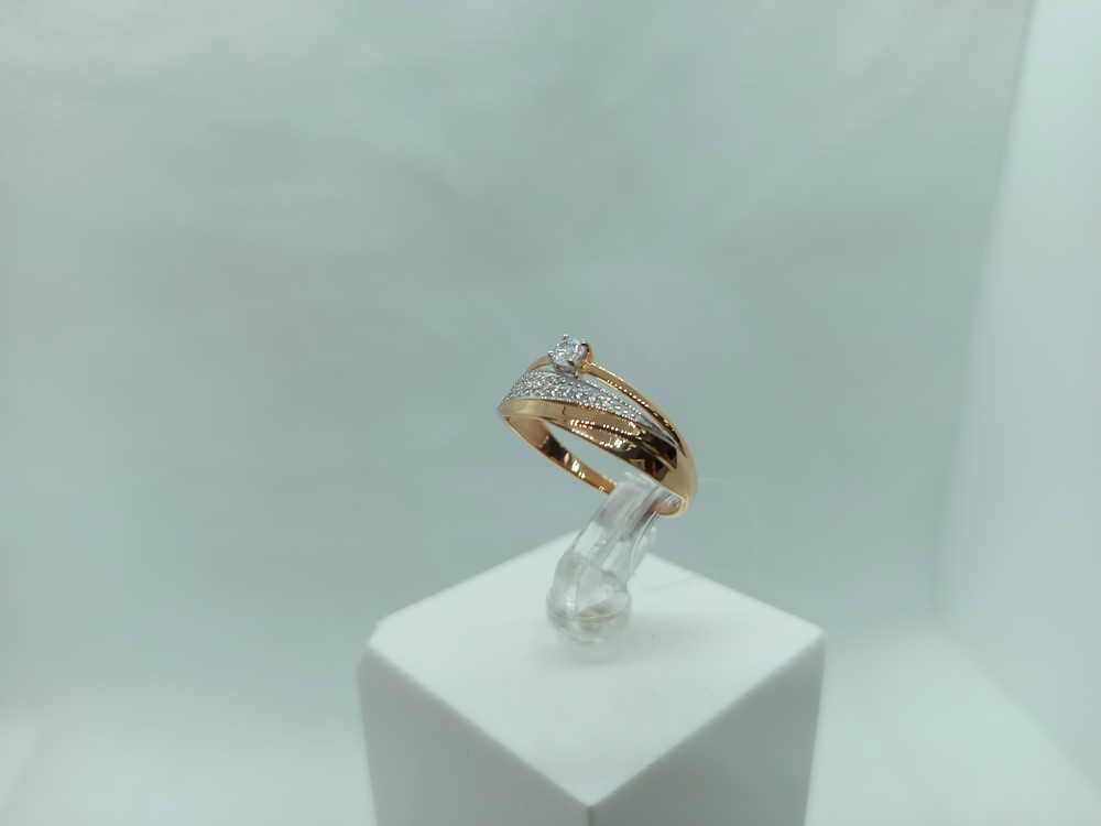 КОЛЬЦО С КАМНЯМИ (Au 585)