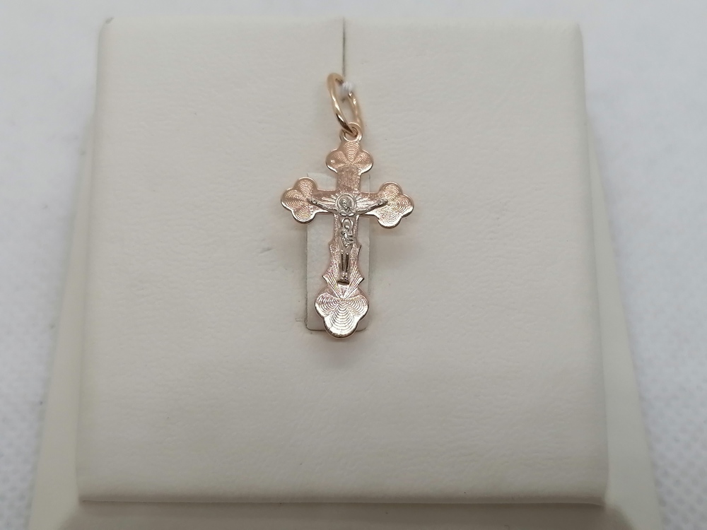 ПОДКБК585 ПОДВЕСКА КРЕСТ БЕЗ КАМНЯ (Au 585)