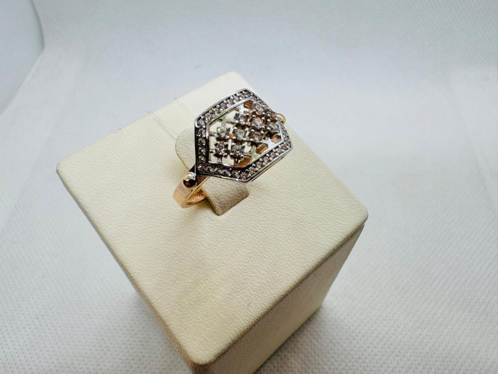 КОЛЬЦО С КАМНЯМИ (Au 585)