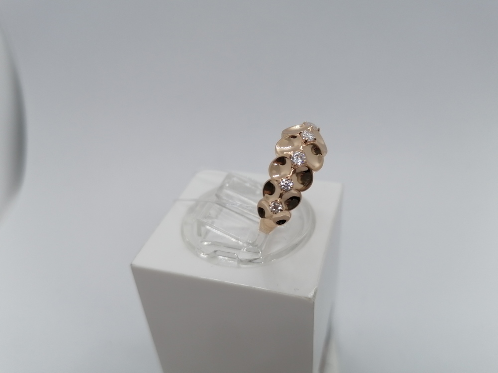 КОЛЬЦО С КАМНЯМИ (Au 585)