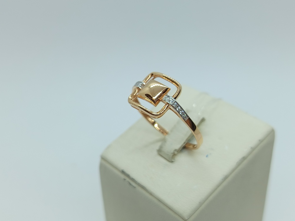 КОЛЬЦО С КАМНЯМИ (Au 585)