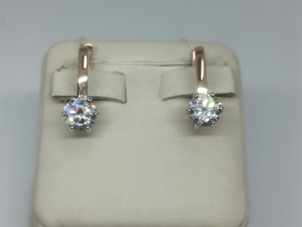 СЕРЬГИ С КАМНЕМ (Au 585)