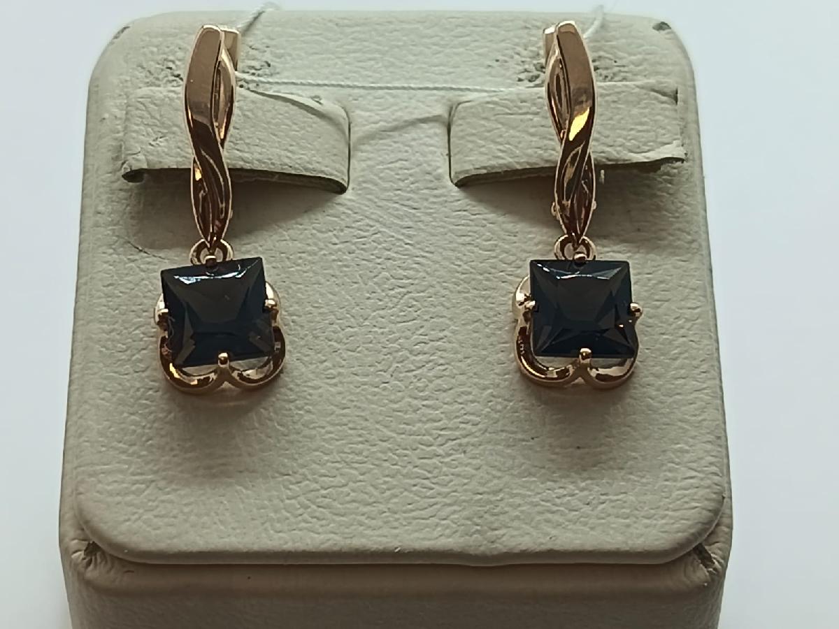 СЕРЬГИ С КАМНЕМ (Au 585)