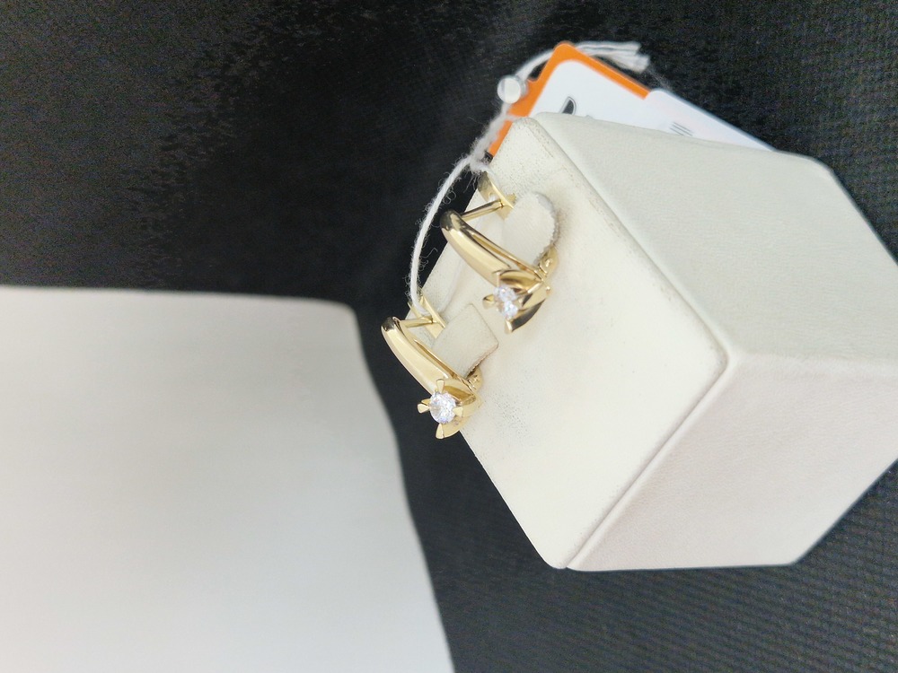 СКМ500 СЕРЬГИ С КАМНЕМ (Au 500)