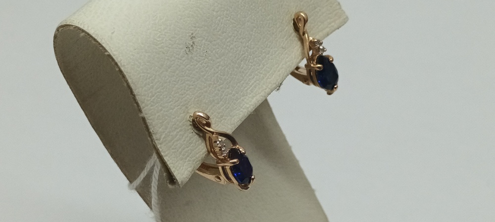 СЕРЬГИ С КАМНЯМИ (Au 585)