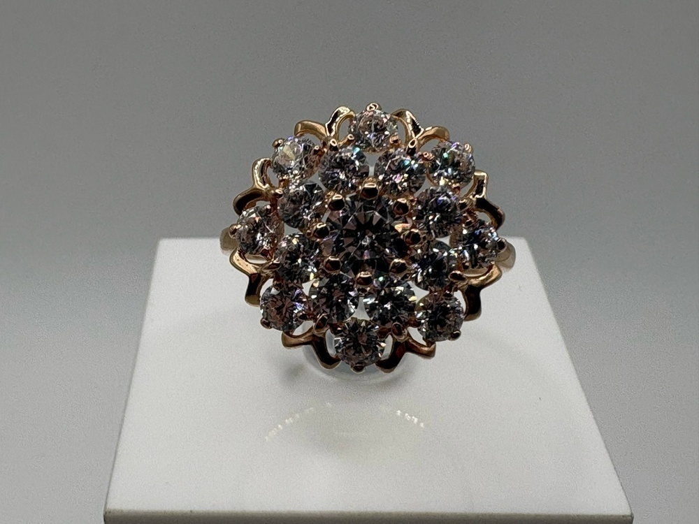 КОЛЬЦО С КАМНЯМИ (Au 585)