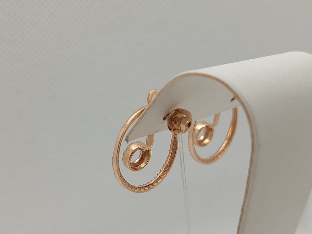 СЕРЬГИ ПУСЕТЫ с камнями (Au 585)