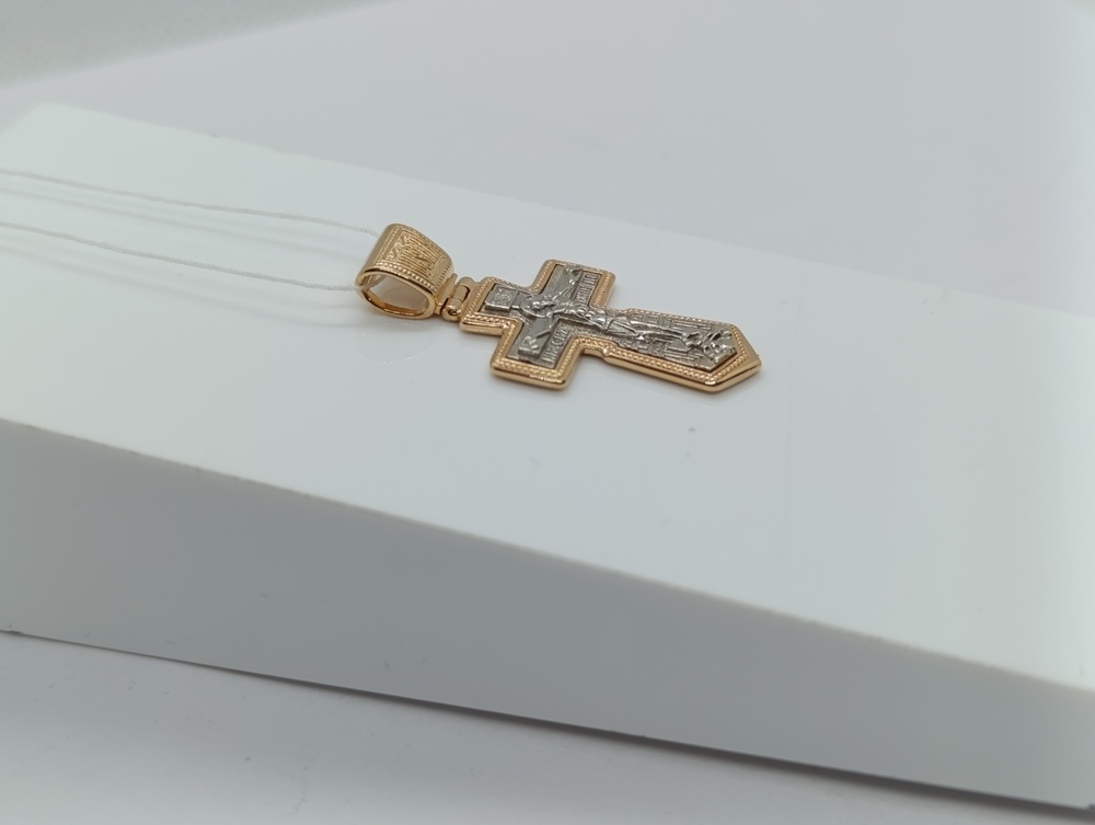 ПОДВЕСКА КРЕСТ БЕЗ КАМНЯ (Au 585)